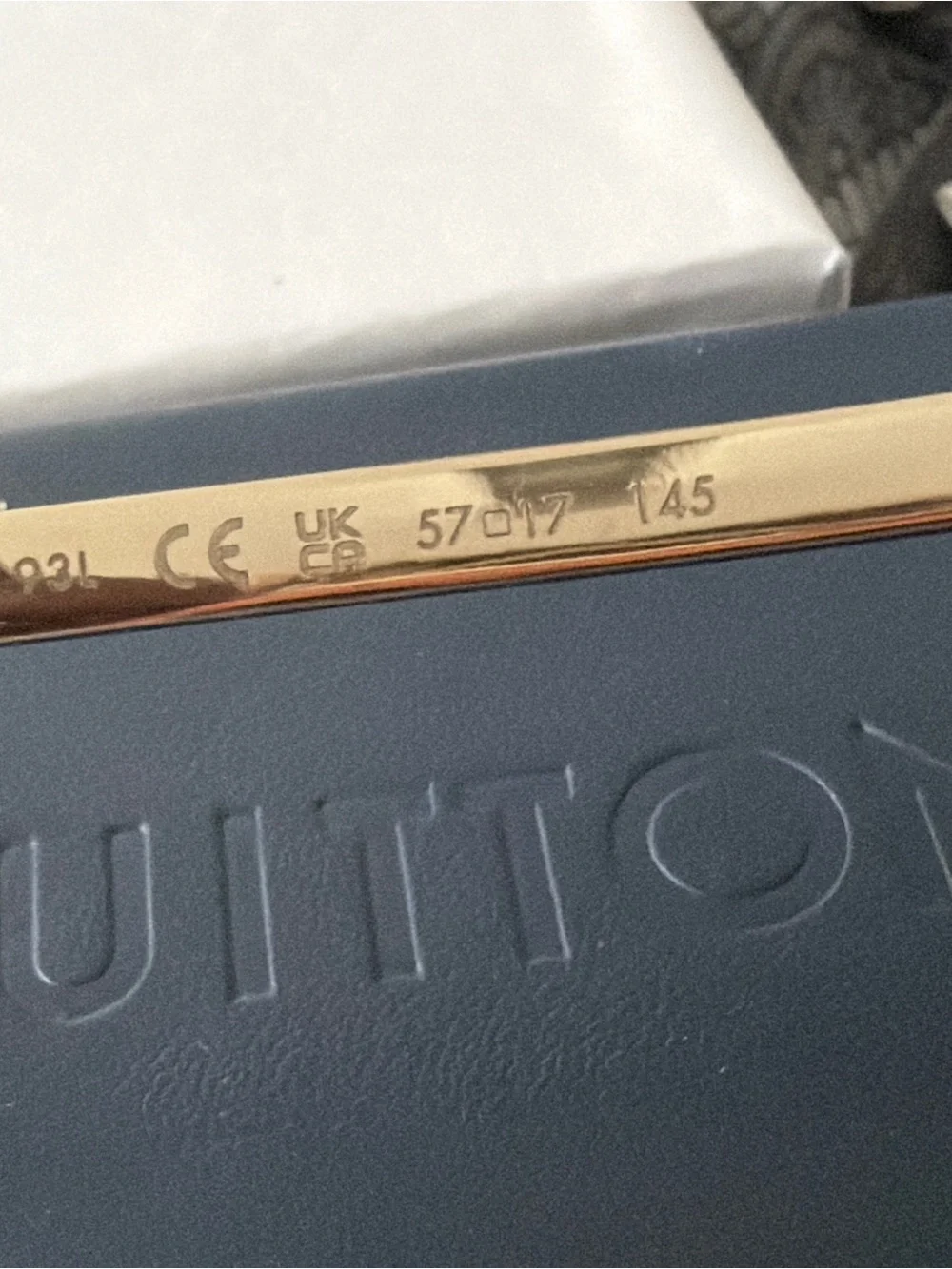 Louis Vuitton Black Sunglasses with Gold Monogram Trim